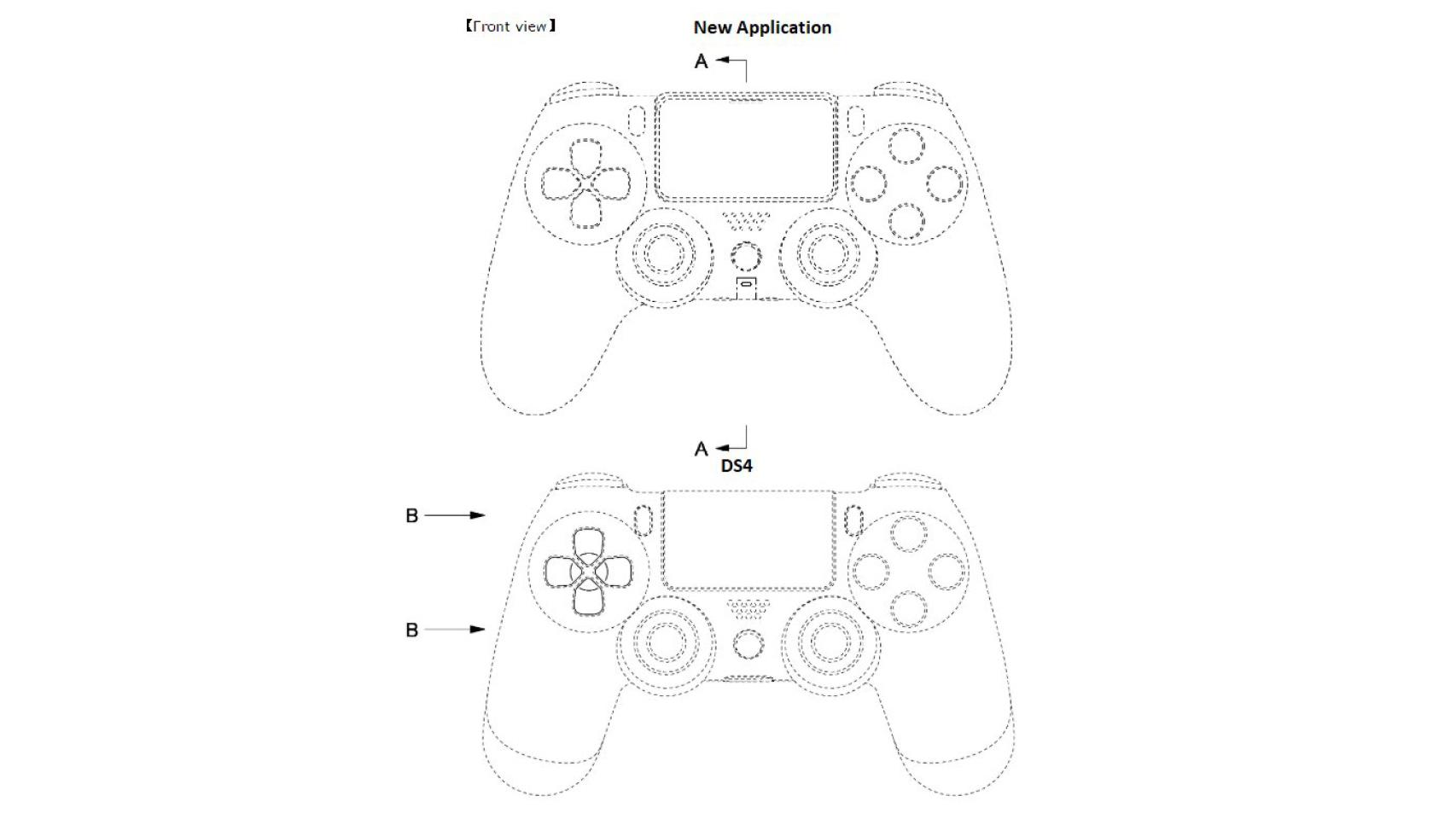 Patente comparada con el Dual Shock 4.