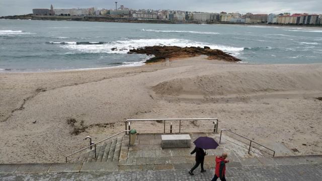 Tiempo riazor mal tiempo lluvia playa