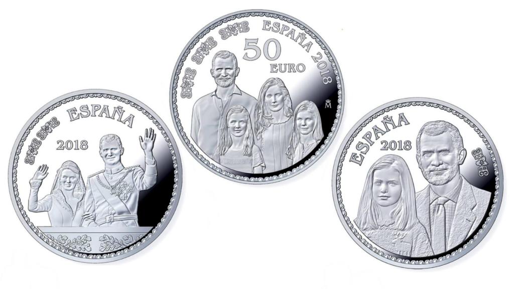 La boda de los reyes y el posado de la Familia Real son las dos monedas más vendidas.