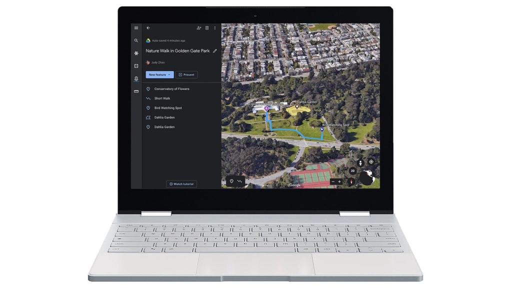 Google Earth en una Pixelbook.