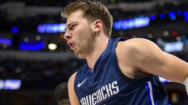 Doncic en la victoria contra los Warriors