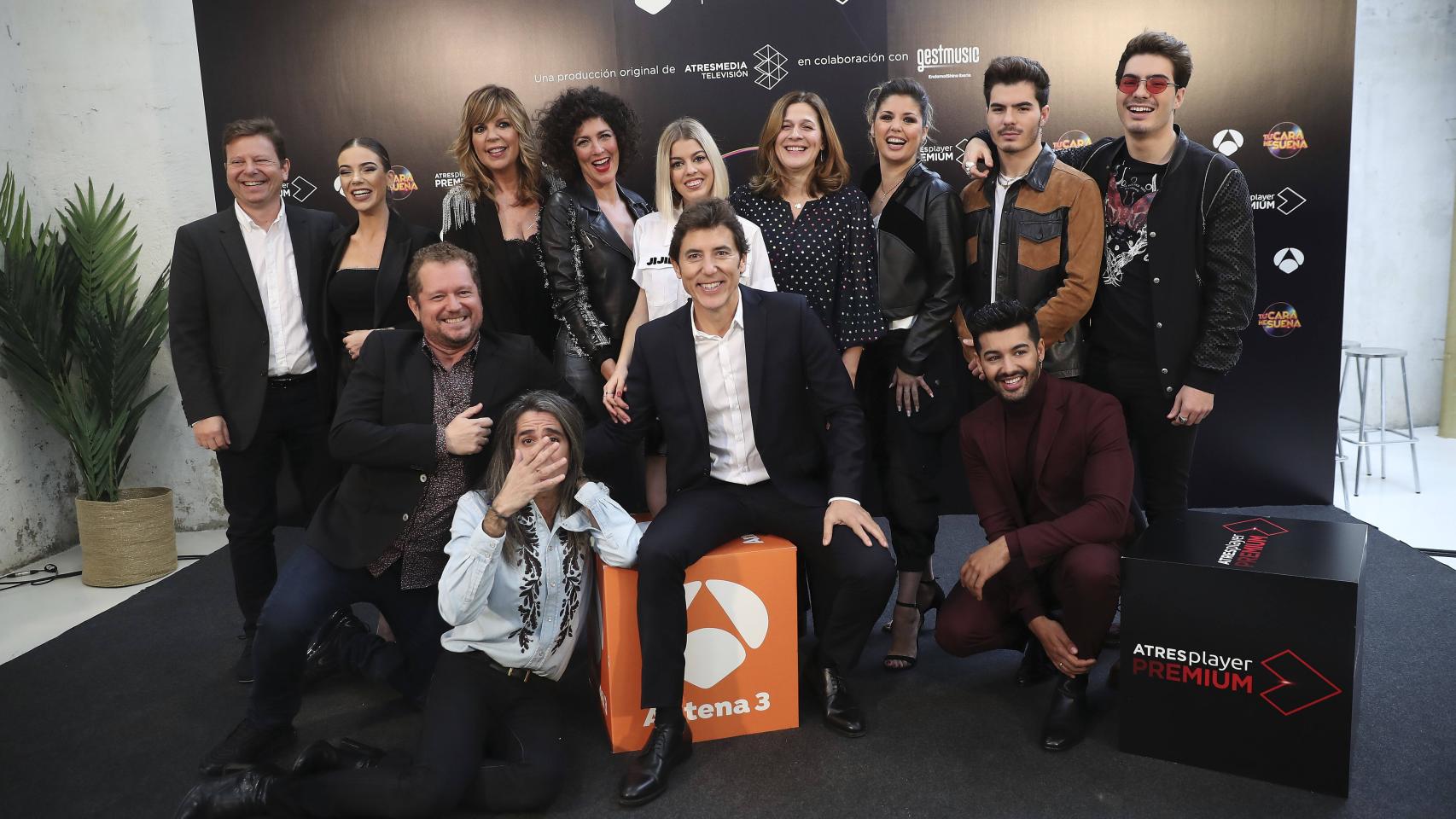 Los integrantes de la octava edición de 'Tu cara me suena' durante la presentación.