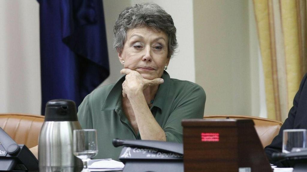 Rosa María Mateo, administradora única de RTVE, durante una comparecencia en el Congreso.