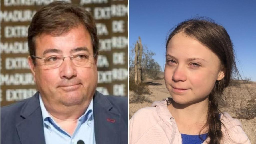 Guillermo Fernández Vara y Greta Thunberg.