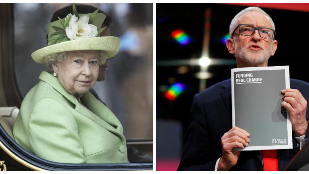 La reina Isabel II y Jeremy Corbyn