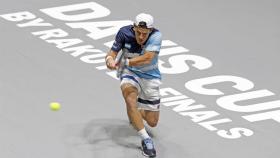 Schwartzman, durante una eliminatoria de Copa Davis en Madrid.