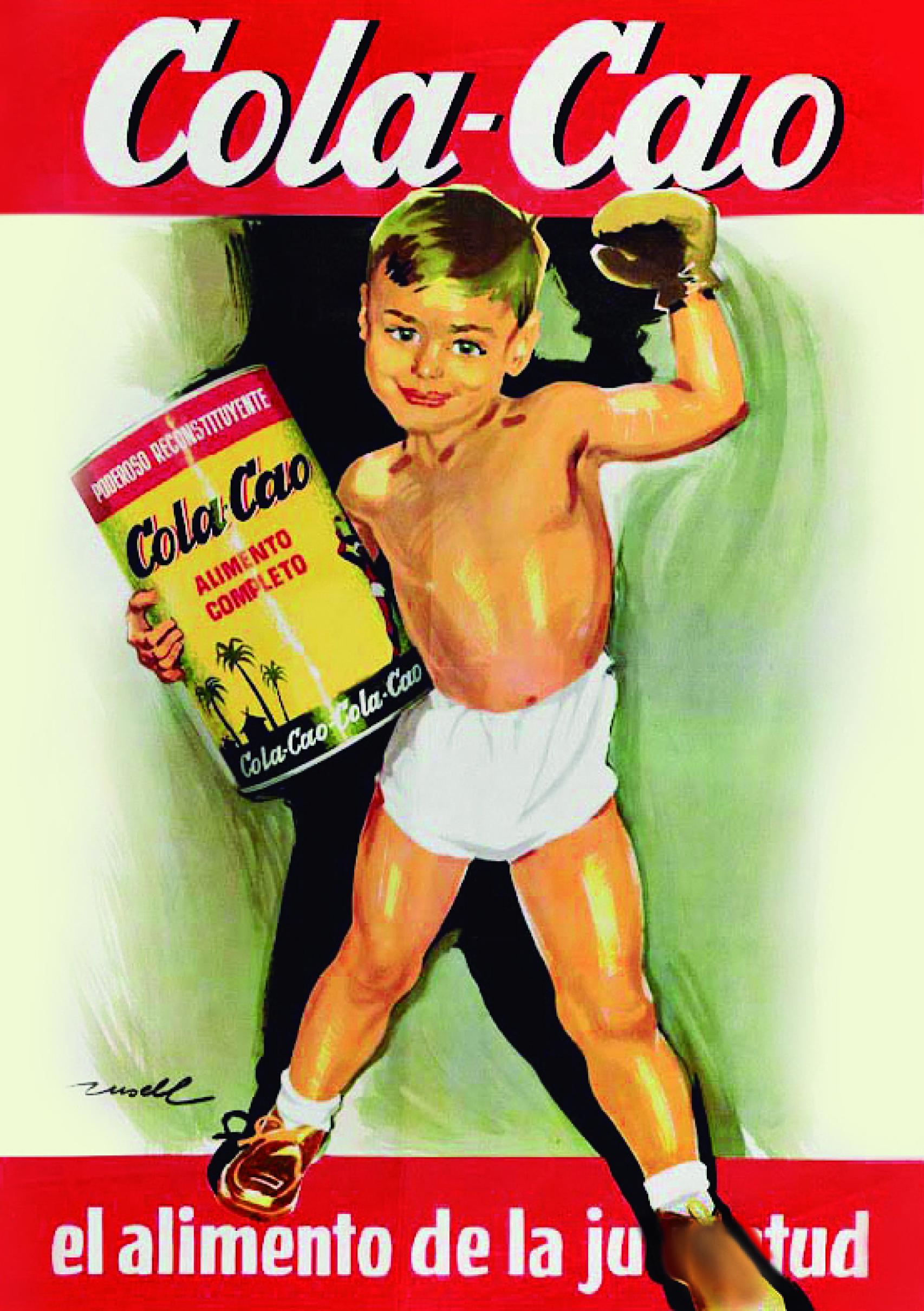 Anuncio del niño boxeador de ColaCao, en los años 50.