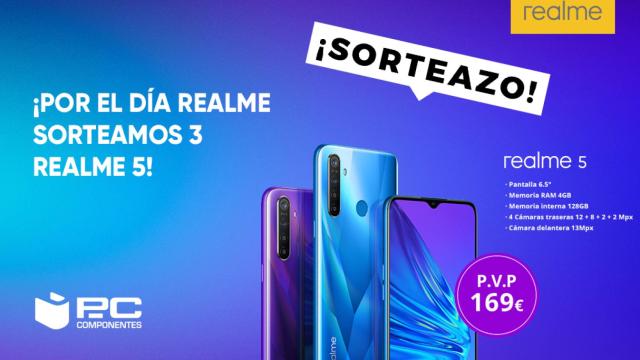 Llévate un espectacular móvil REALME 5 para celebrar el Pre Black Friday de PcComponentes