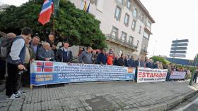 Protesta de marineros gallegos ante Delegación Gobierno