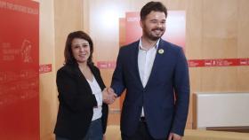 Adriana Lastra y Gabriel Rufián el pasado mes de junio.