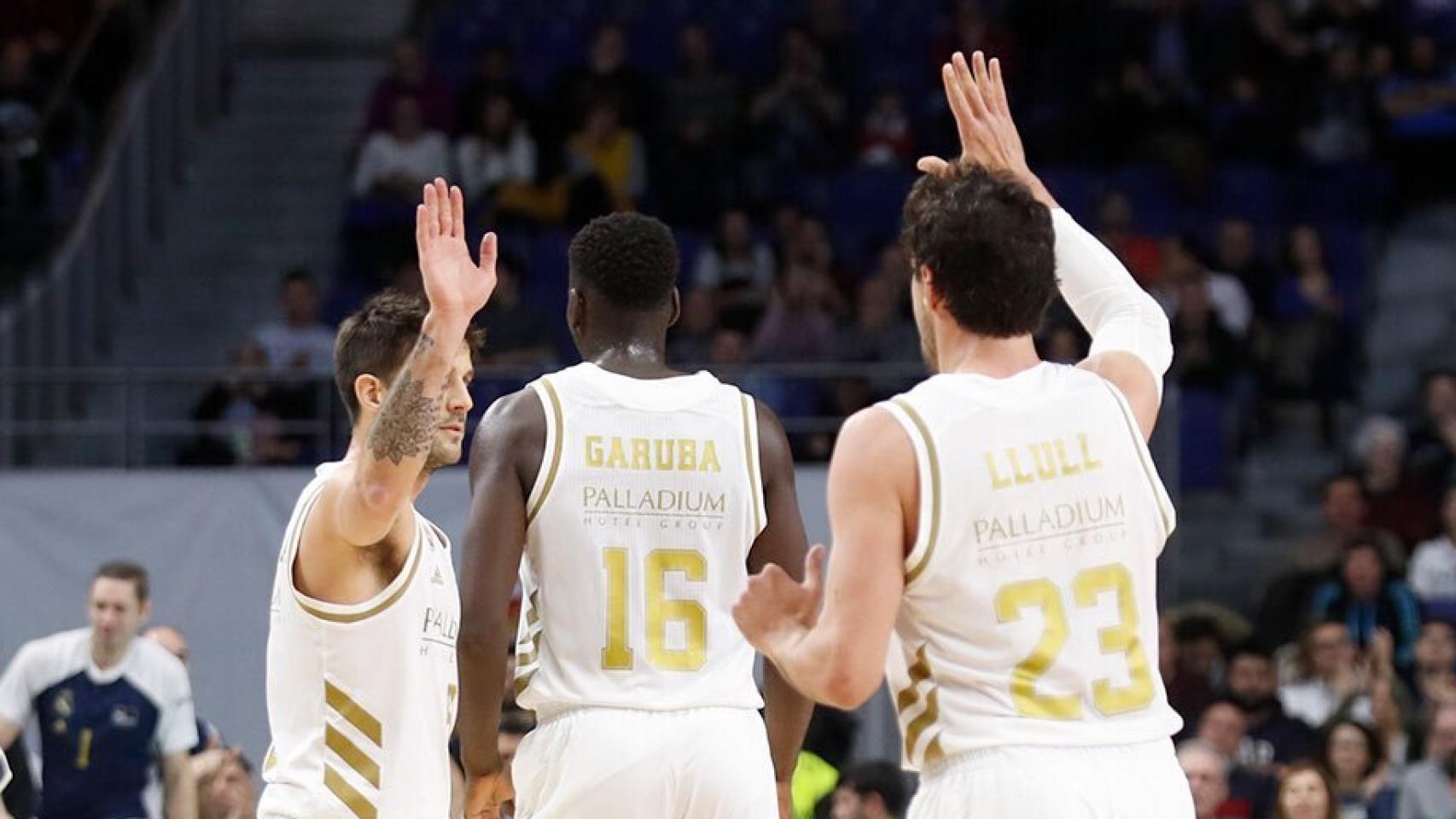 Laprovittola y Llull, durante el partido de Liga Endesa entre Real Madrid y Herbalife Gran Canaria