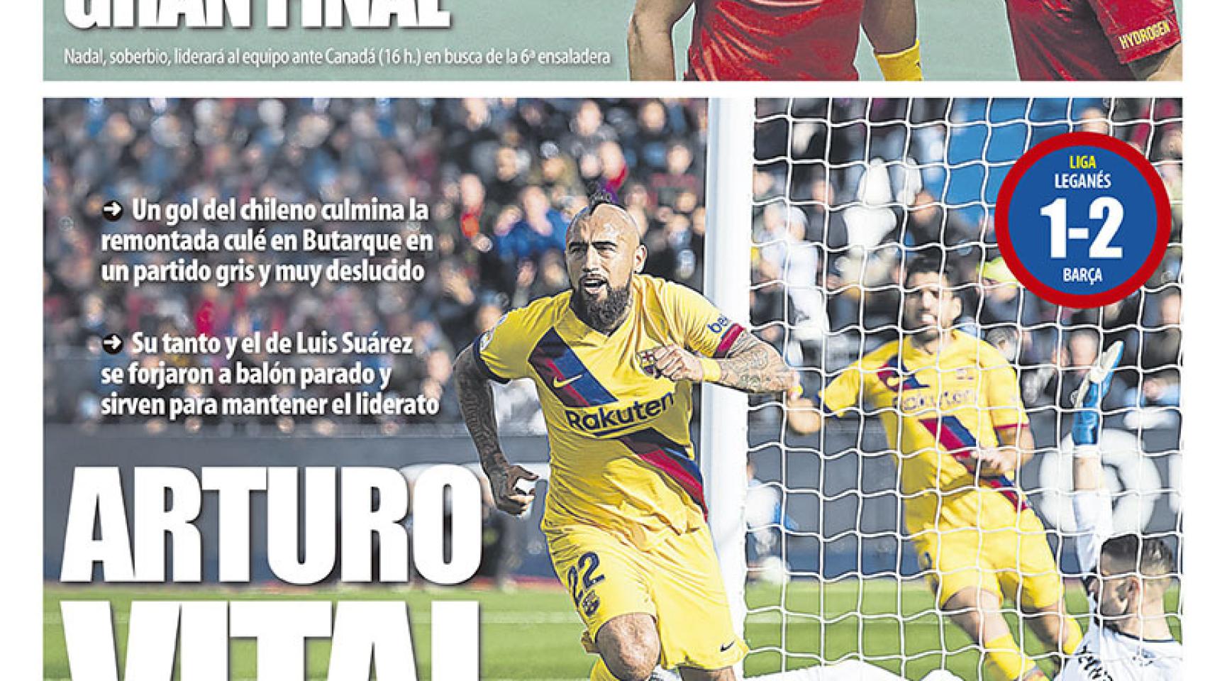 La portada del diario Mundo Deportivo (24/11/2019)