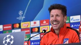 Simeone en la rueda de prensa previa al partido ante la Juventus