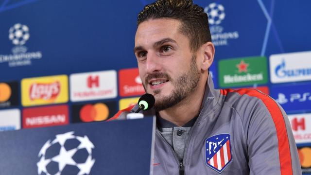 Koke habla en rueda de prensa