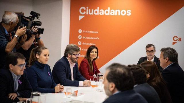 La Ejecutiva de Ciudadanos celebrada este lunes.