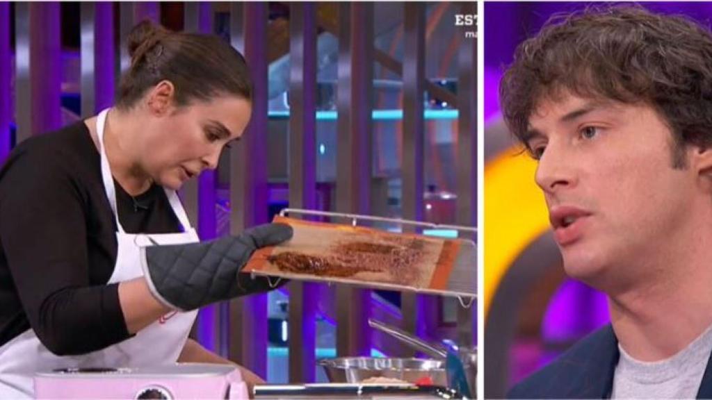 Jordi Cruz riñendo a Vicky Martín Berrocal en 'MasterChef Celebrity'.