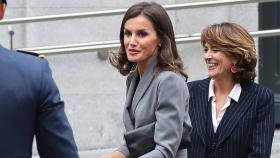 Letizia, a su llegada a la entrega del premio del Observatorio contra la Violencia doméstica y de Género 2019.