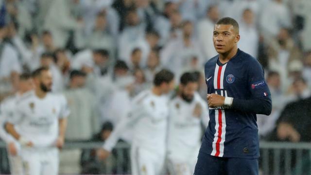 Kylian Mbappe, en el Santiago Bernabéu