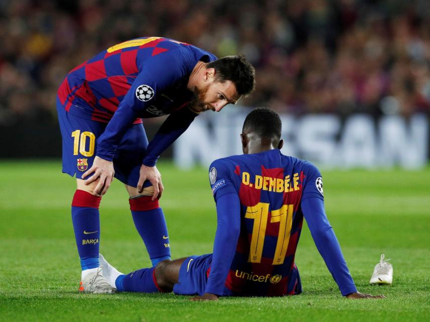 Ousmane Dembélé, lesionado en el Barcelona - Borussia Dortmund de la Champions League