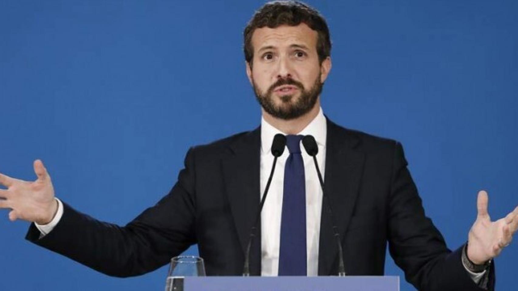 El presidente del Partido Popular, Pablo Casado