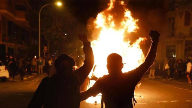 Una de las protestas de Barcelona tras la sentencia del 'procés'.