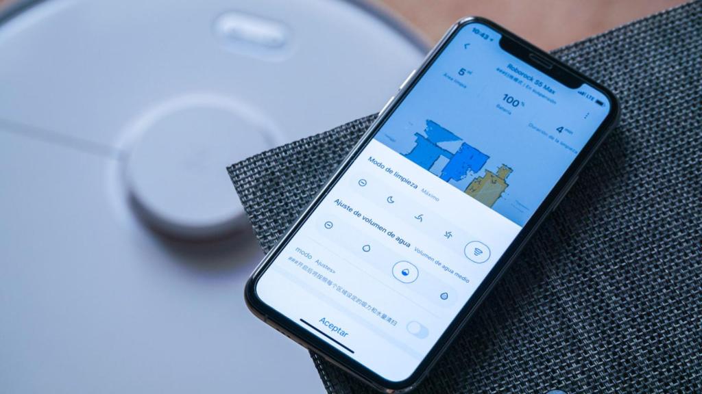 Modos de limpieza en la app Roborock