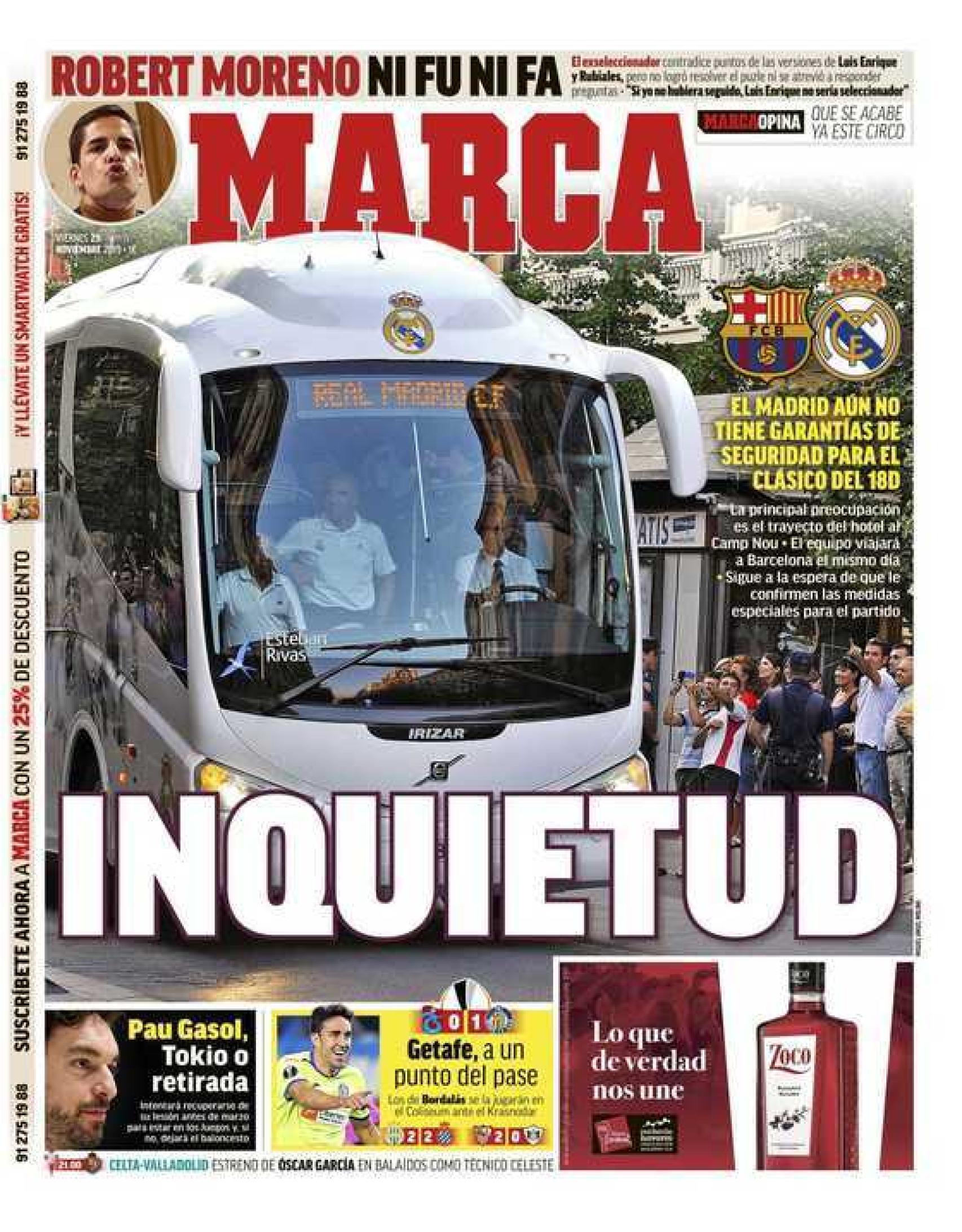 Portada MARCA (29/11/2019)