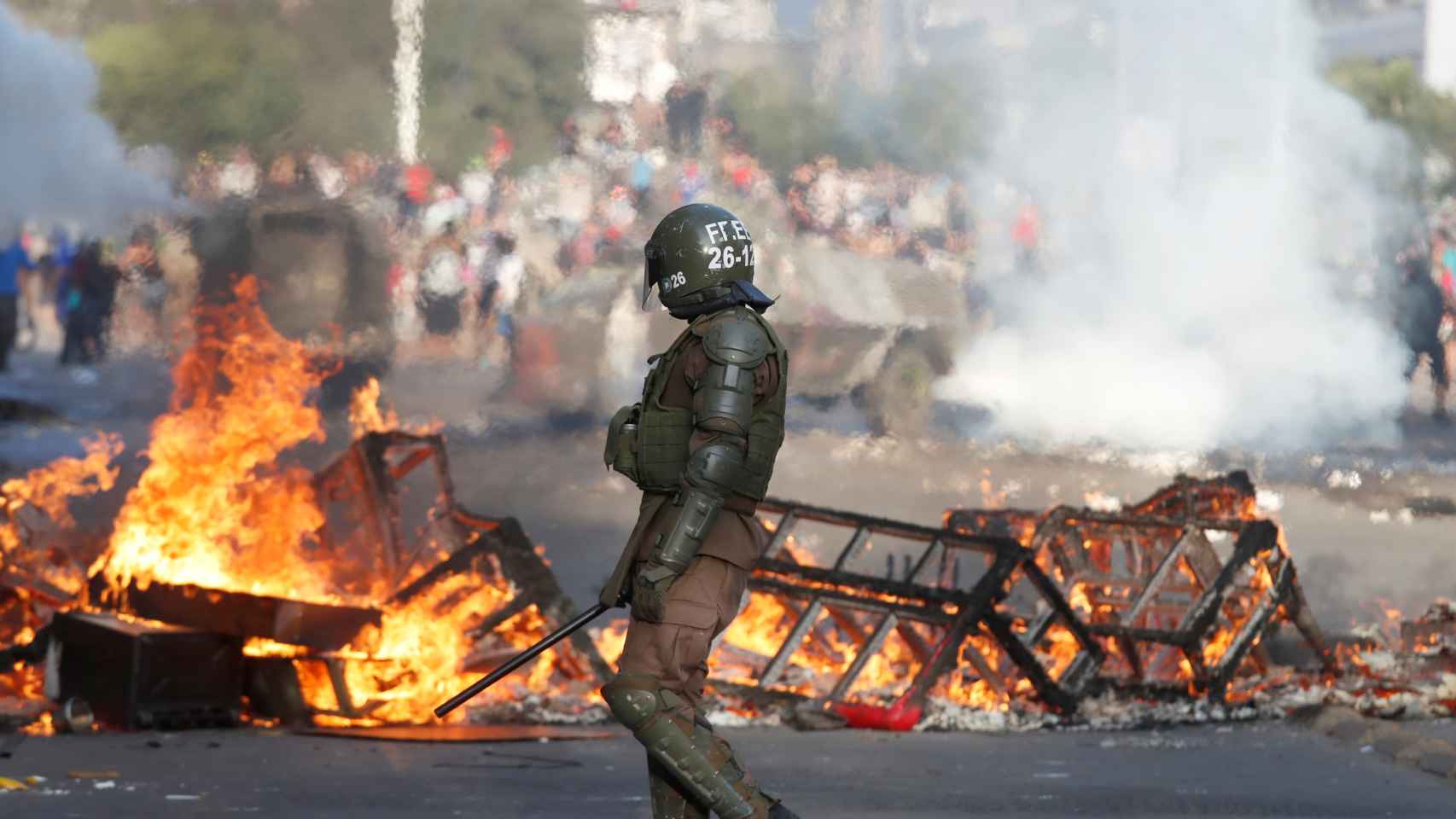 Manifestaciones en Chile en 2019 exigiendo mejores condiciones de vida.