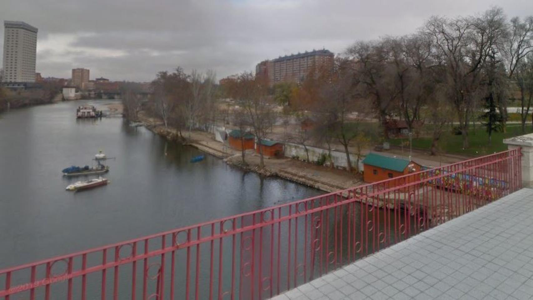 El río Pisuerga a su paso por Valladolid.