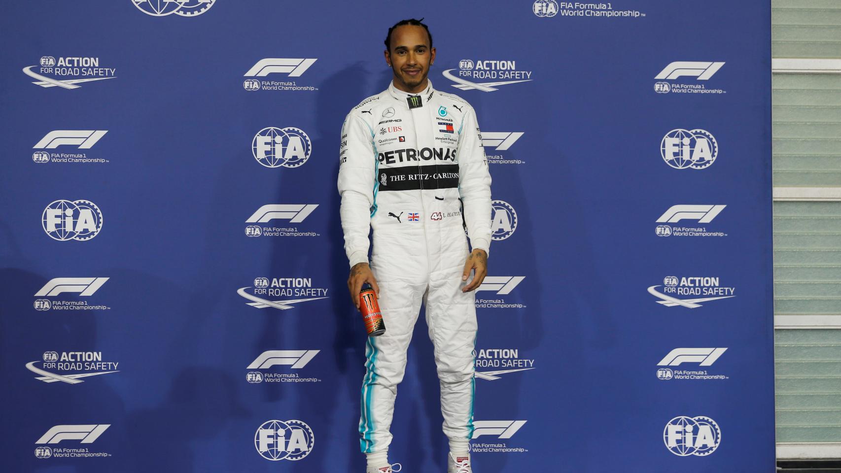 Hamilton, durante el GP de Abu Dabi