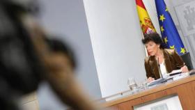 Isabel Celaá durante la rueda de prensa del Consejo de Ministros. Foto: Jesús Hellín (EP)