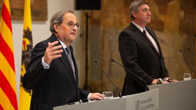 Quim Torra junto al presidente nacionalista de Flandes, Jan Jambon.