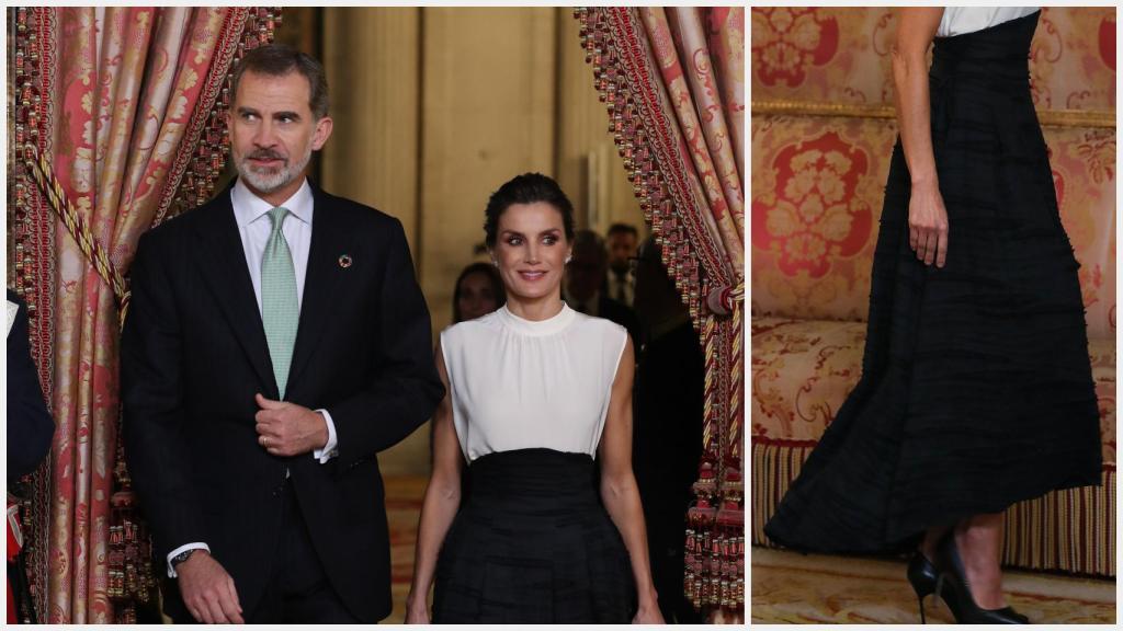 Montaje de los Reyes durante su recepción con motivo de la Cumbre del Clima.