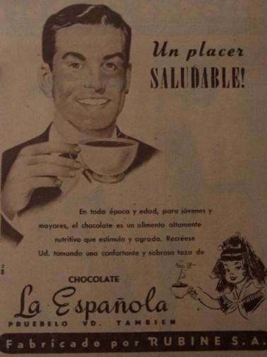 Cartel del Chocolate La Española (Fuente: de andanzasyrelatos.wordpress.com)