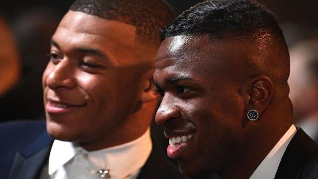 Mbappé y Vinicius, en la gala del Balón de Oro 2019