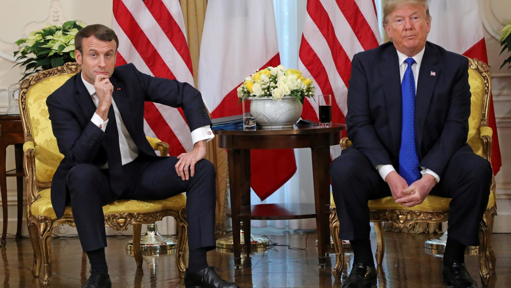 Trump y Macron este martes en una reunión bilateral en Londres