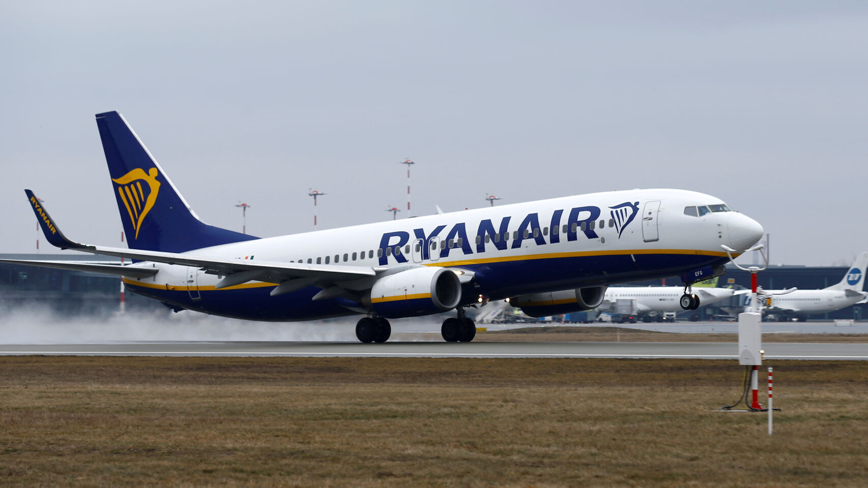 Un avión de la aerolínea irlandesa Ryanair.