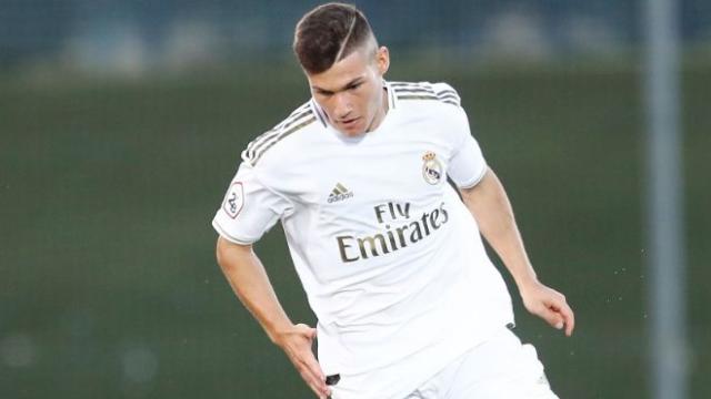 Fran García, en un partido del Castilla