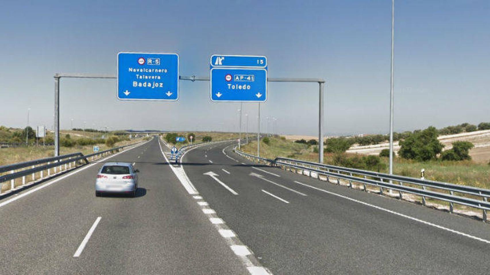 Entrada a la autopista Madrid-Toledo AP-41