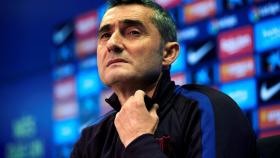 Valverde, durante la rueda de prensa