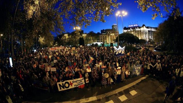 Un momento de la gran Marcha por el Clima convocada por distintas organizaciones.