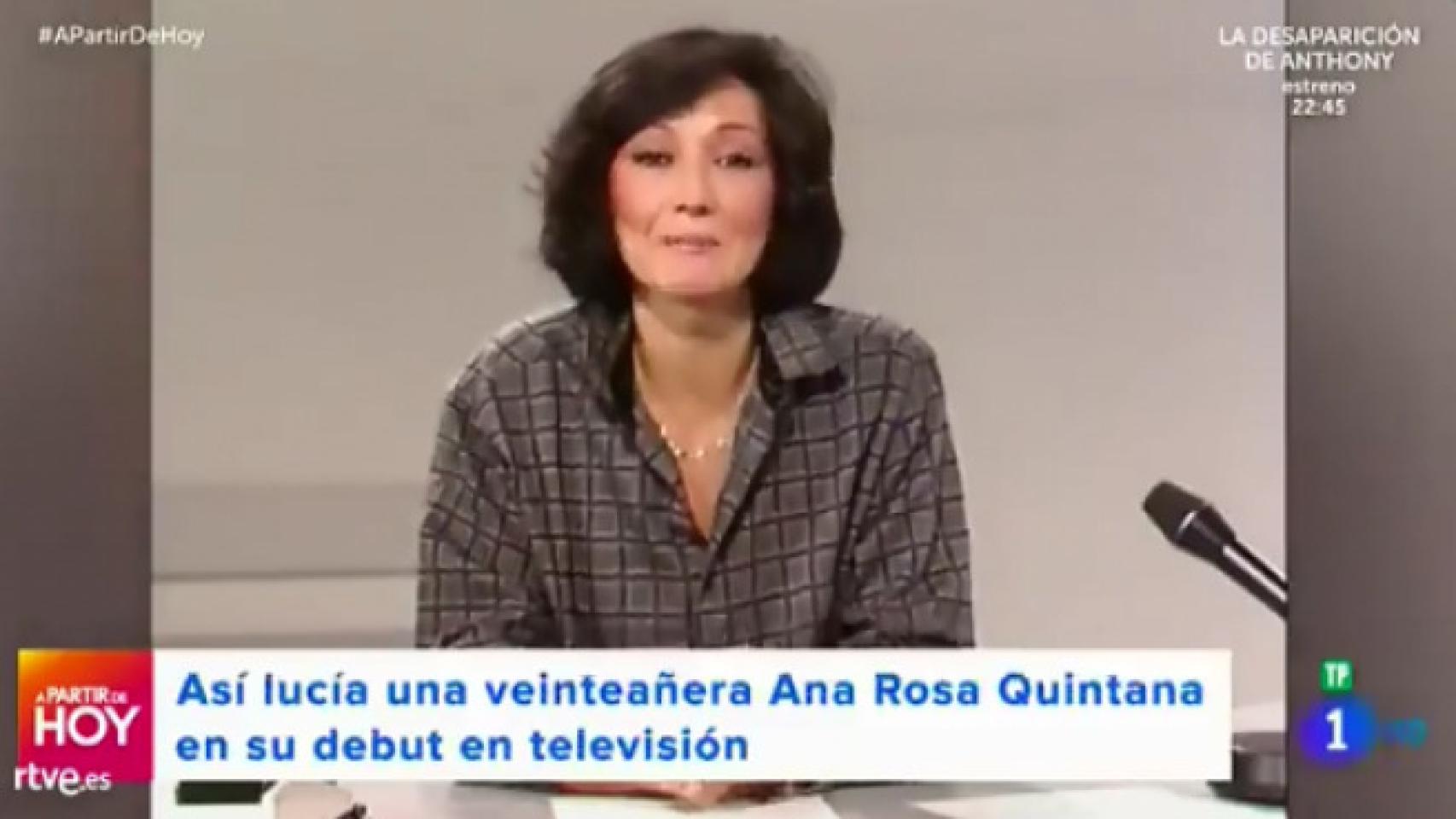 Rescatan la primera vez de Ana Rosa Quintana en televisión