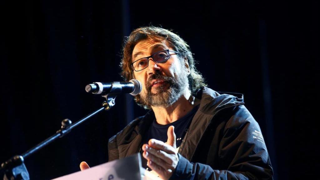 Javier Bardem en la marcha del clima en Madrid.