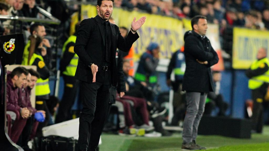 Simeone, durante un momento del partido