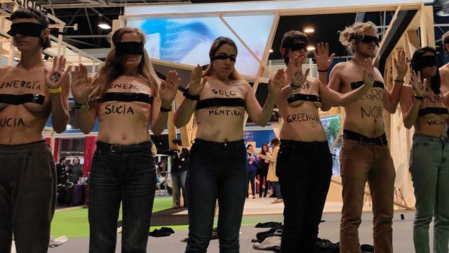 Los activistas de 'Extinction Rebellion' en la COP25.