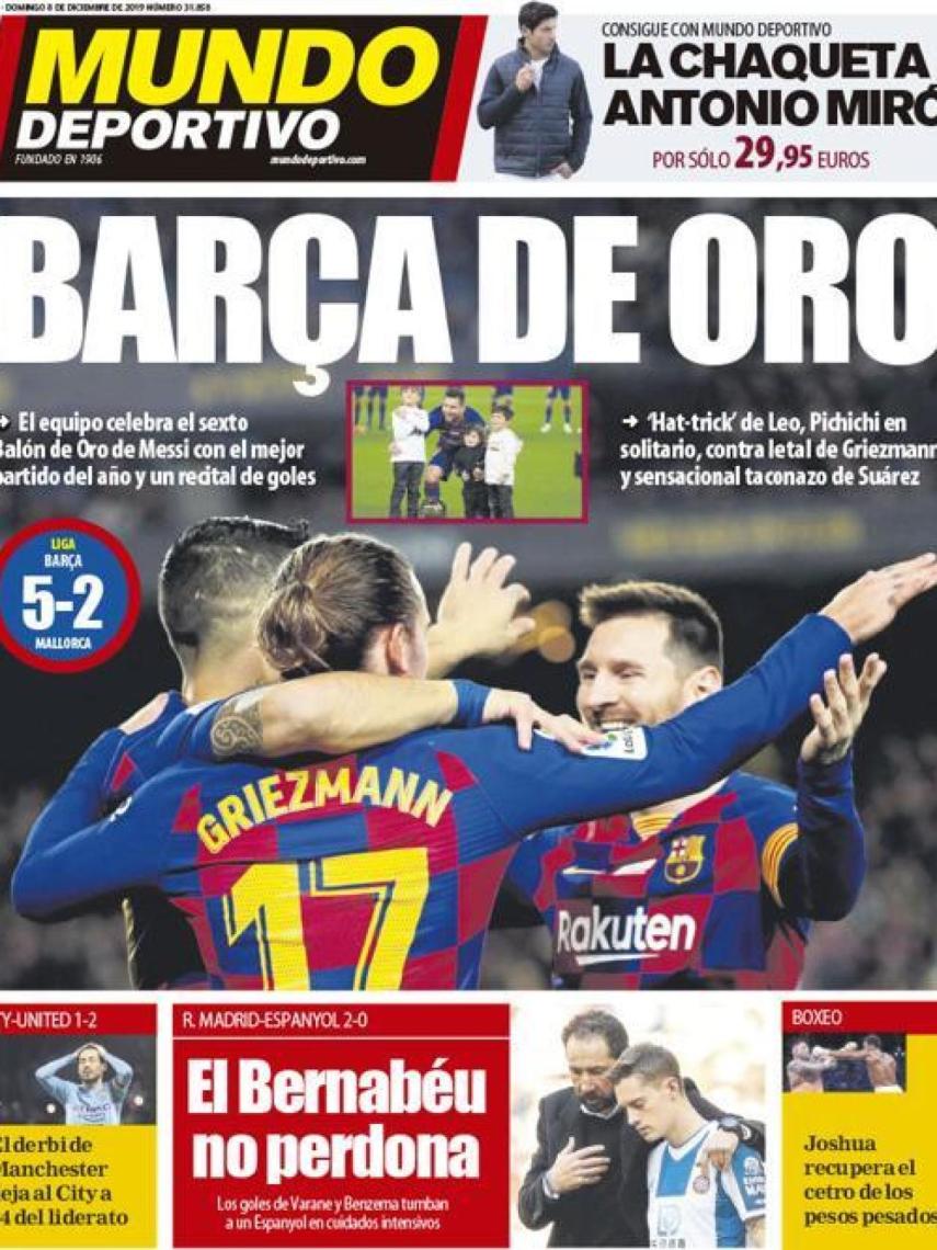 La portada del diario Mundo Deportivo (08/12/2019)