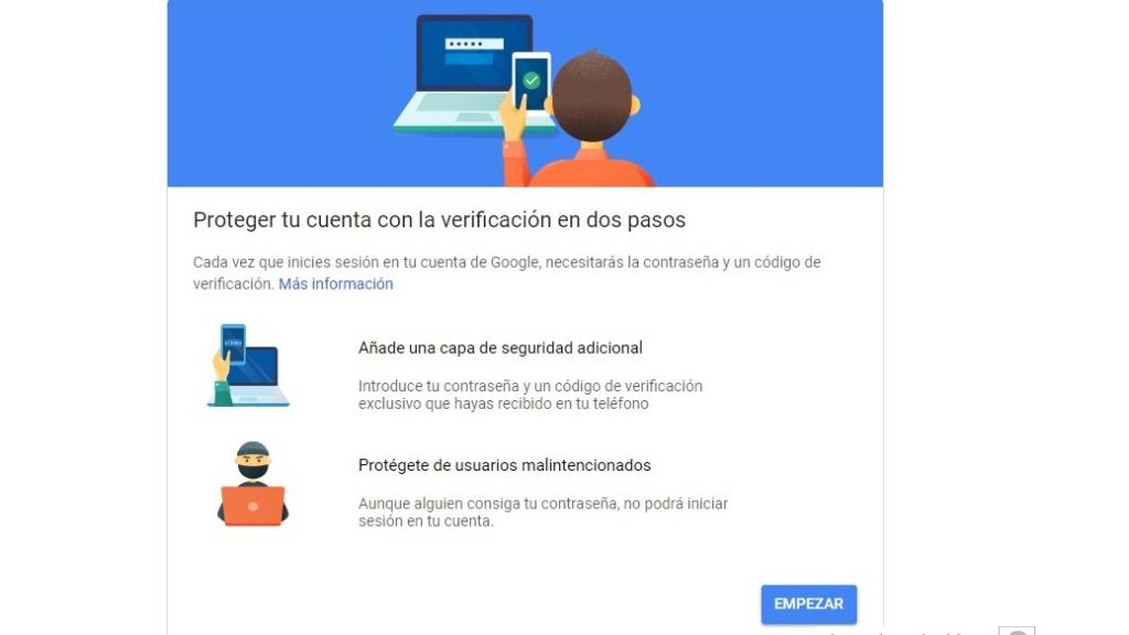 Google verificacion en dos pasos