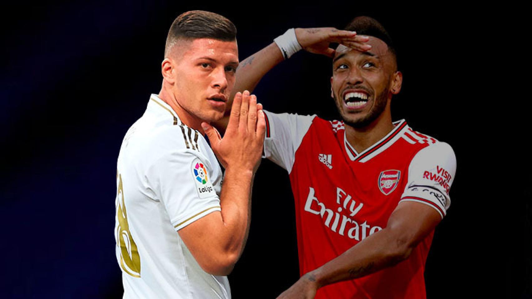 Luka Jovic y Aubameyang