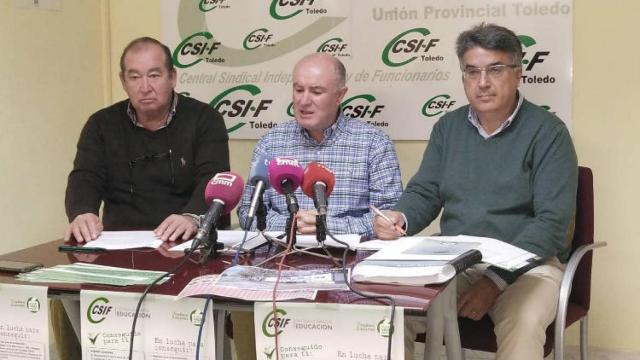 Enrique Cardenal, José Antonio Ranz y Enrique de la Rosa, de izquierda a derecha