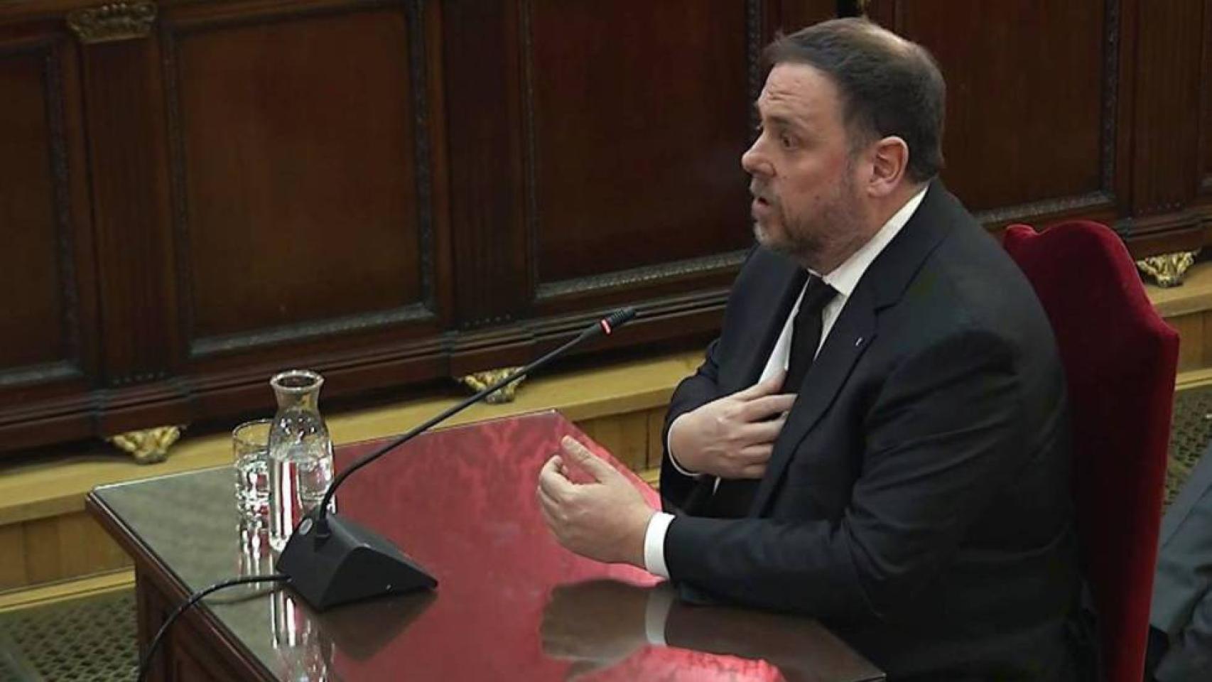 Junqueras, durante el juicio ante el Tribunal Supremo./